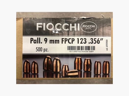 FIOCCHI BALAS CUBIERTAS DE COBRE 9 FPCP GR123