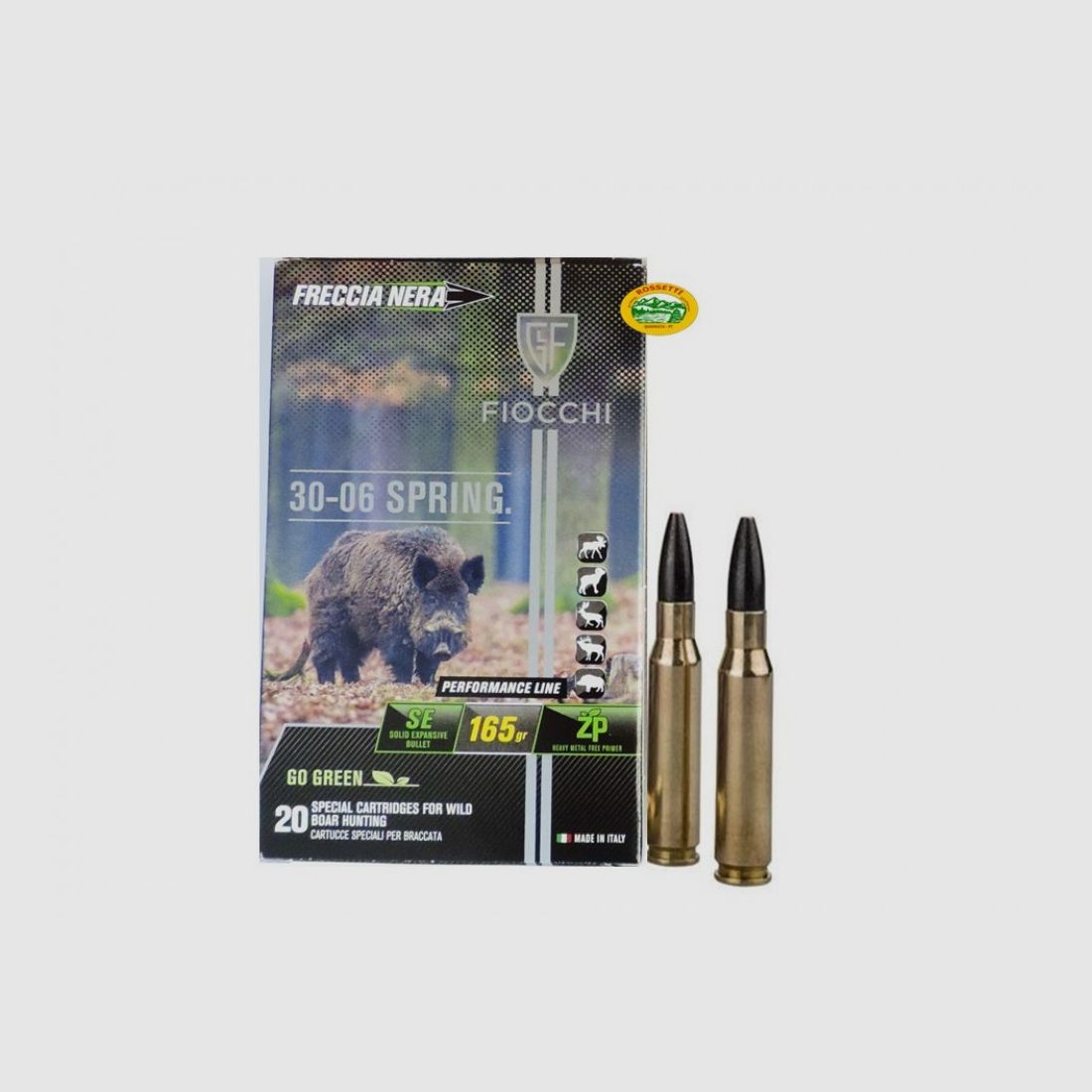 FIOCCHI munitie kal.30-06 165 gr - ZWARTE Pijl - monolithisch projectiel