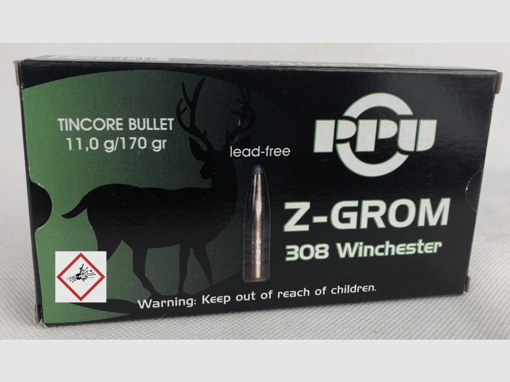 PPU cartuccia a pallini .308 Win Z-GROM 170grs
