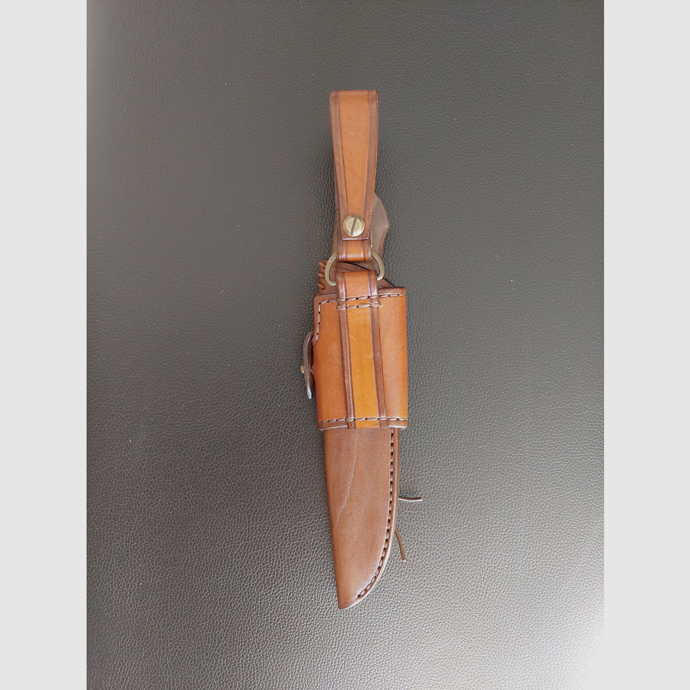 Handcrafted knife made from powder metallurgical Elmax steel, made as a one-off piece.