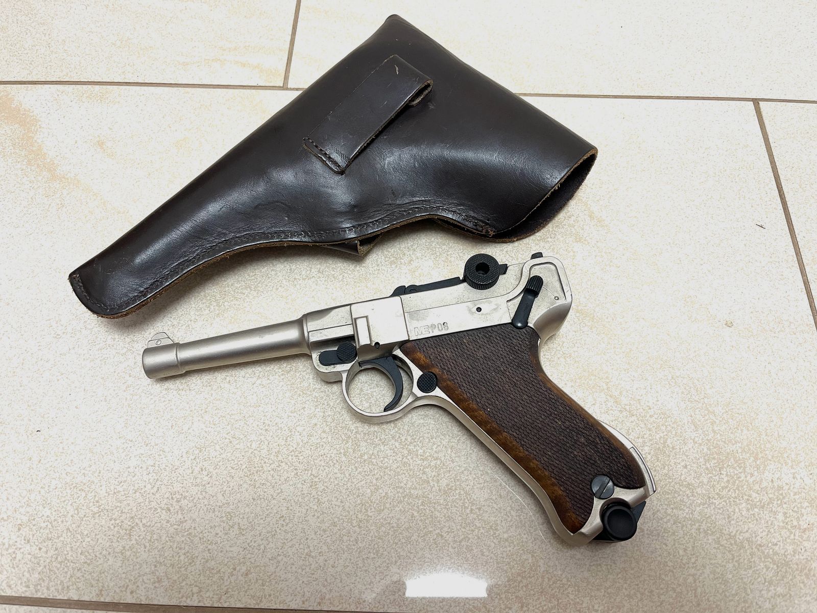 ••• Luger P08 Holster / Pistolentasche - Leder •••