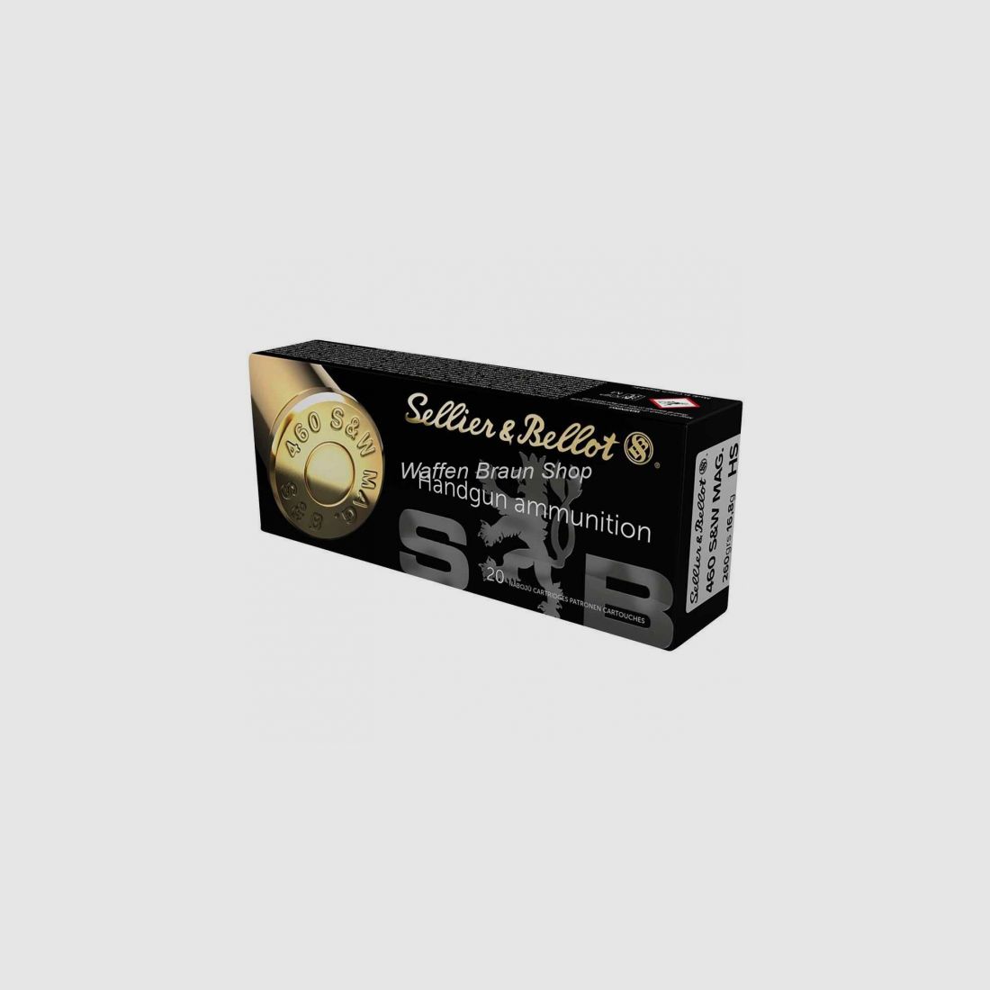 S+B .460 S&W Mag. Hohlspitz 16,8g/260grs. 20 Stück