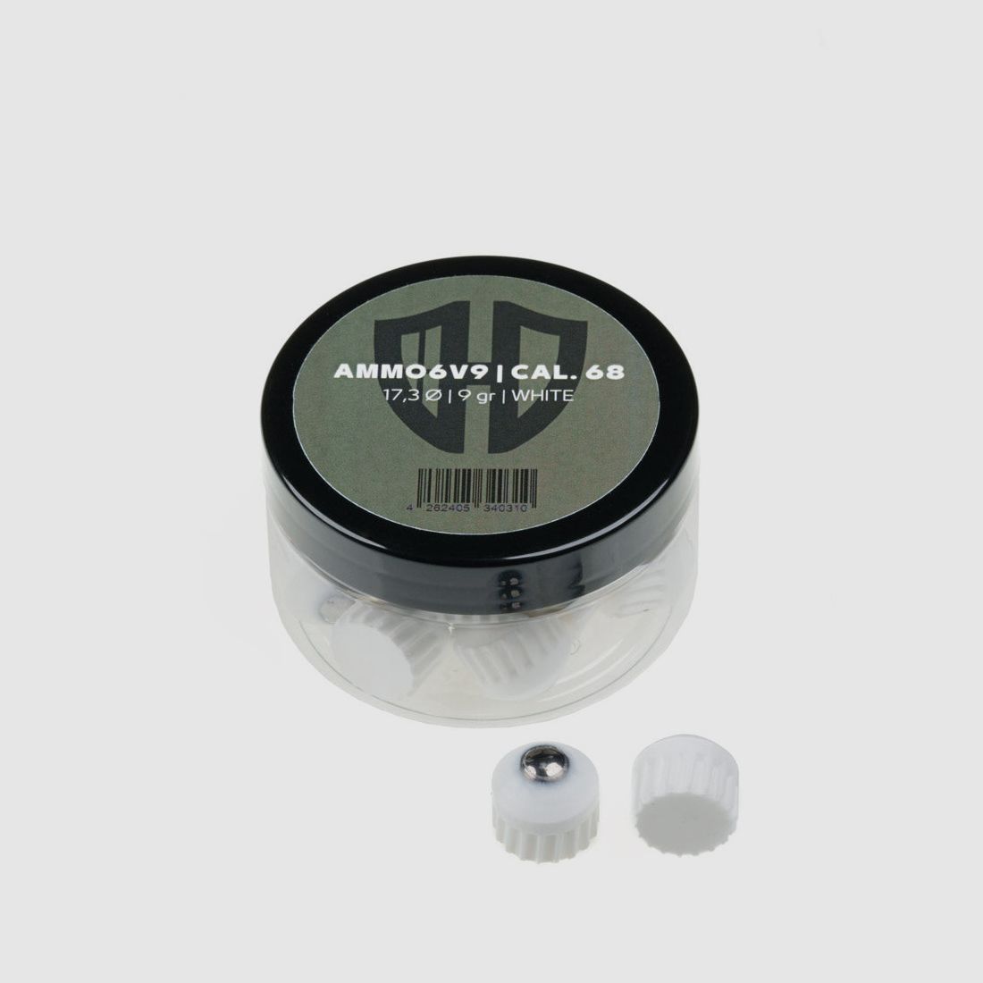 Munition Ammo6v9  | Weiß 9g | POLYURETHAN | Cal. 68 | UMAREX T4E HDR.68