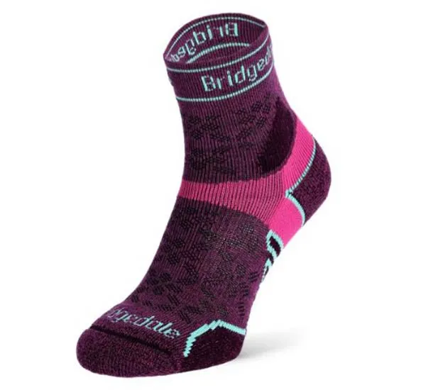 Skarpety damskie BRIDGEDALE Lightweight T2 Merino Sport 3/4 damson