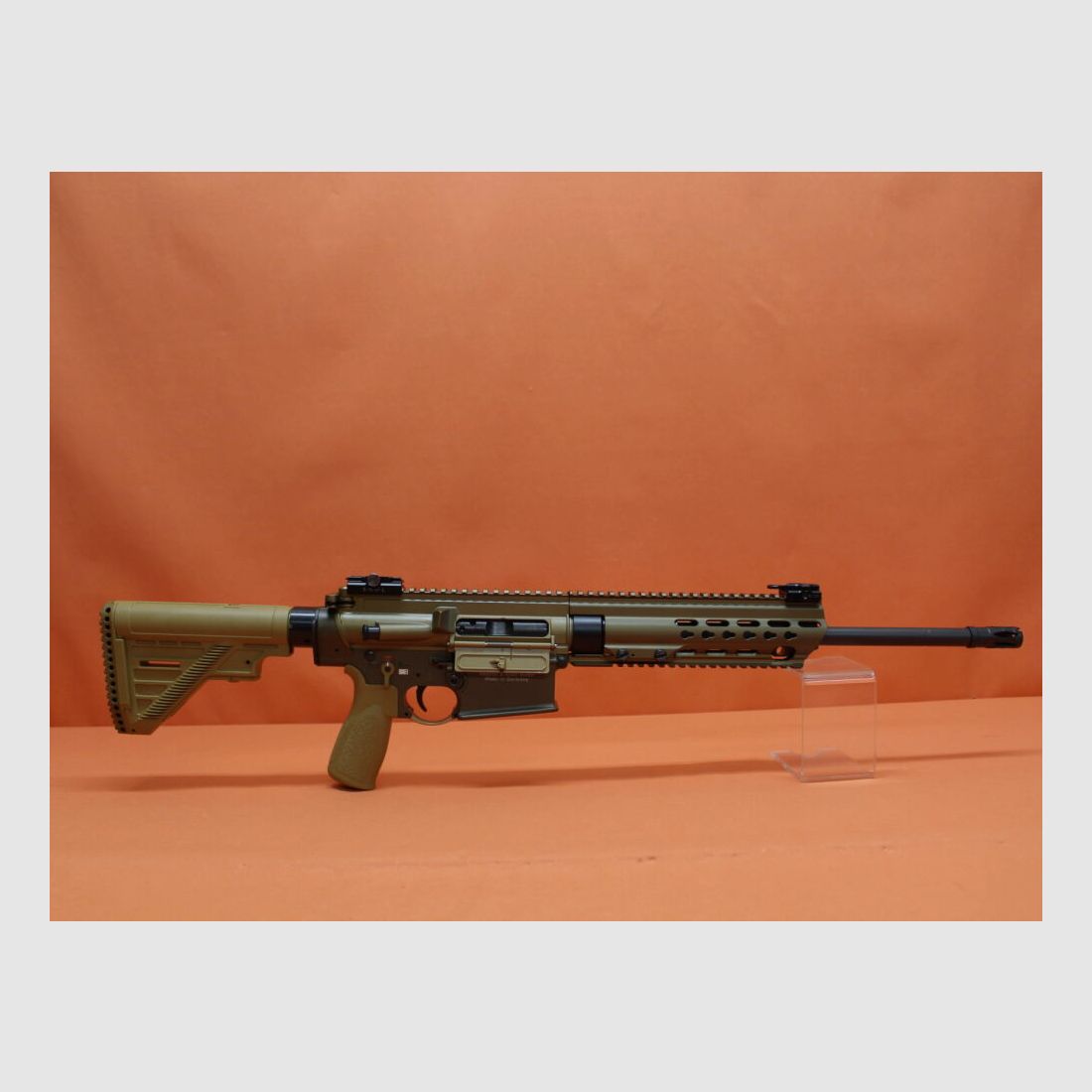 Heckler&Koch Ha. Geweer .308Win Heckler&Koch/H&K MR308 A3 16,5" loop RAL8000 HKey, Gas-piston-systeem HK417/G28, afbeelding 2 van 5