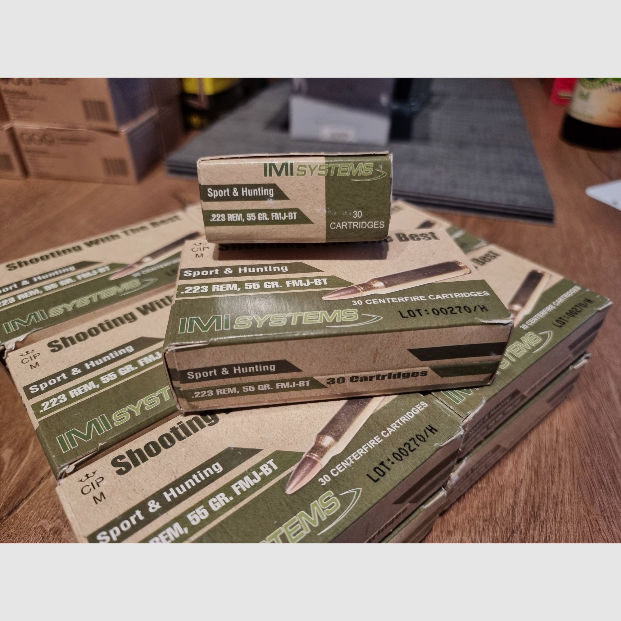 Munición .223 Remington 55gr FMJ - varios fabricantes - S&B Magtech IMI PMC PPU Lapua GGG Norma etc.