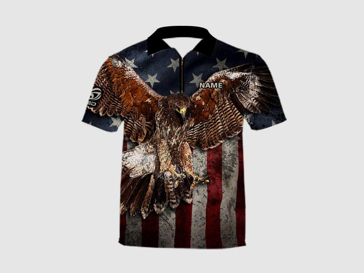 DED USA Eagle T-Shirt, Größe: L, Benutzerdefinierter Name: Kein Name, Bekleidungsart: Regulär (Herren), Bild 1 von 3