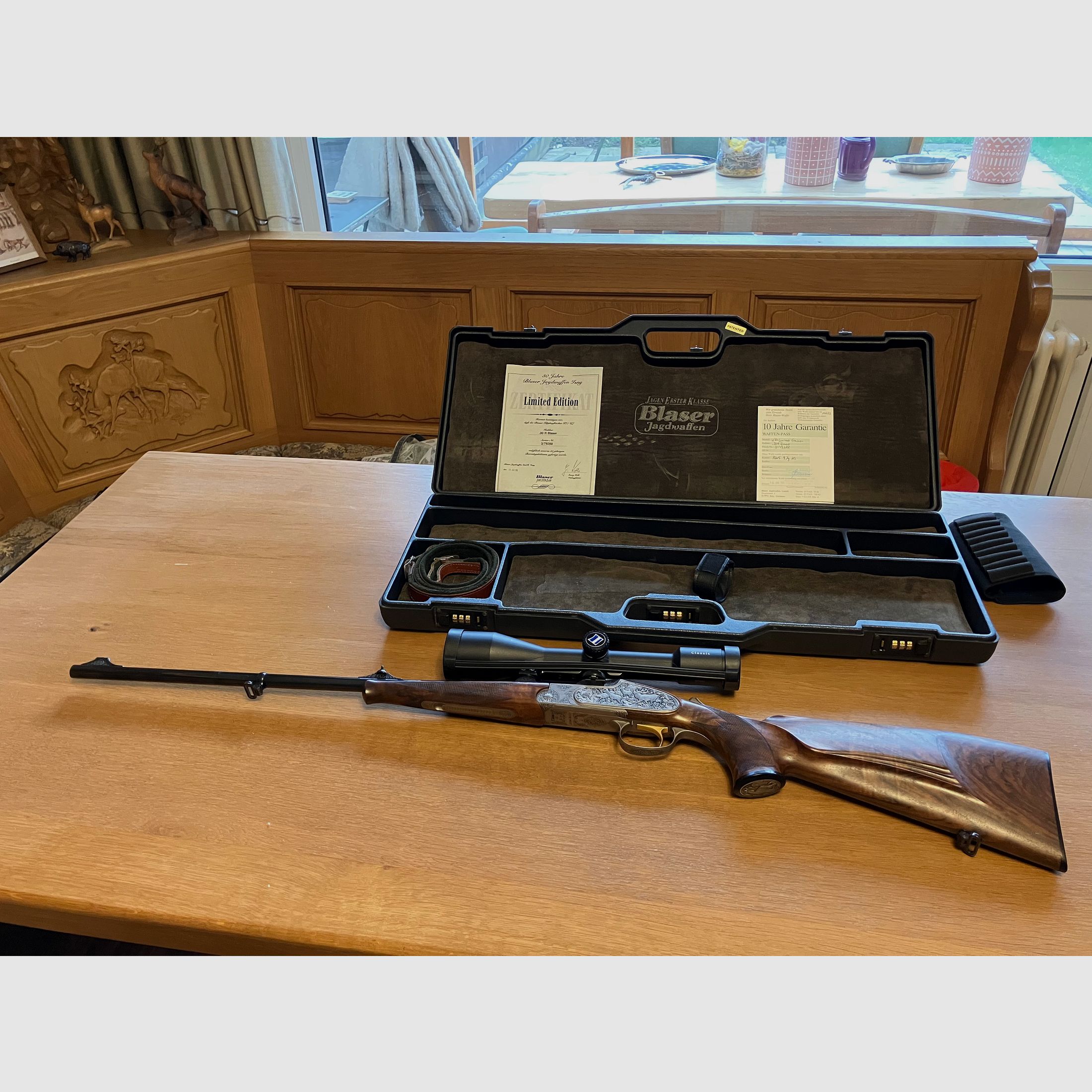 BLASER K77 cal.30R Blaser mit ZF Zeiss 7x50 Absehen 4 Leuchtpunkt, neuwertiger Zustand!