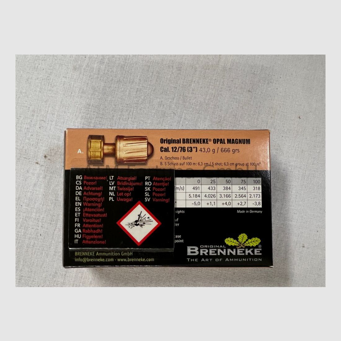 Brenneke 12/76 Opal Magnum 43,0g/666grs