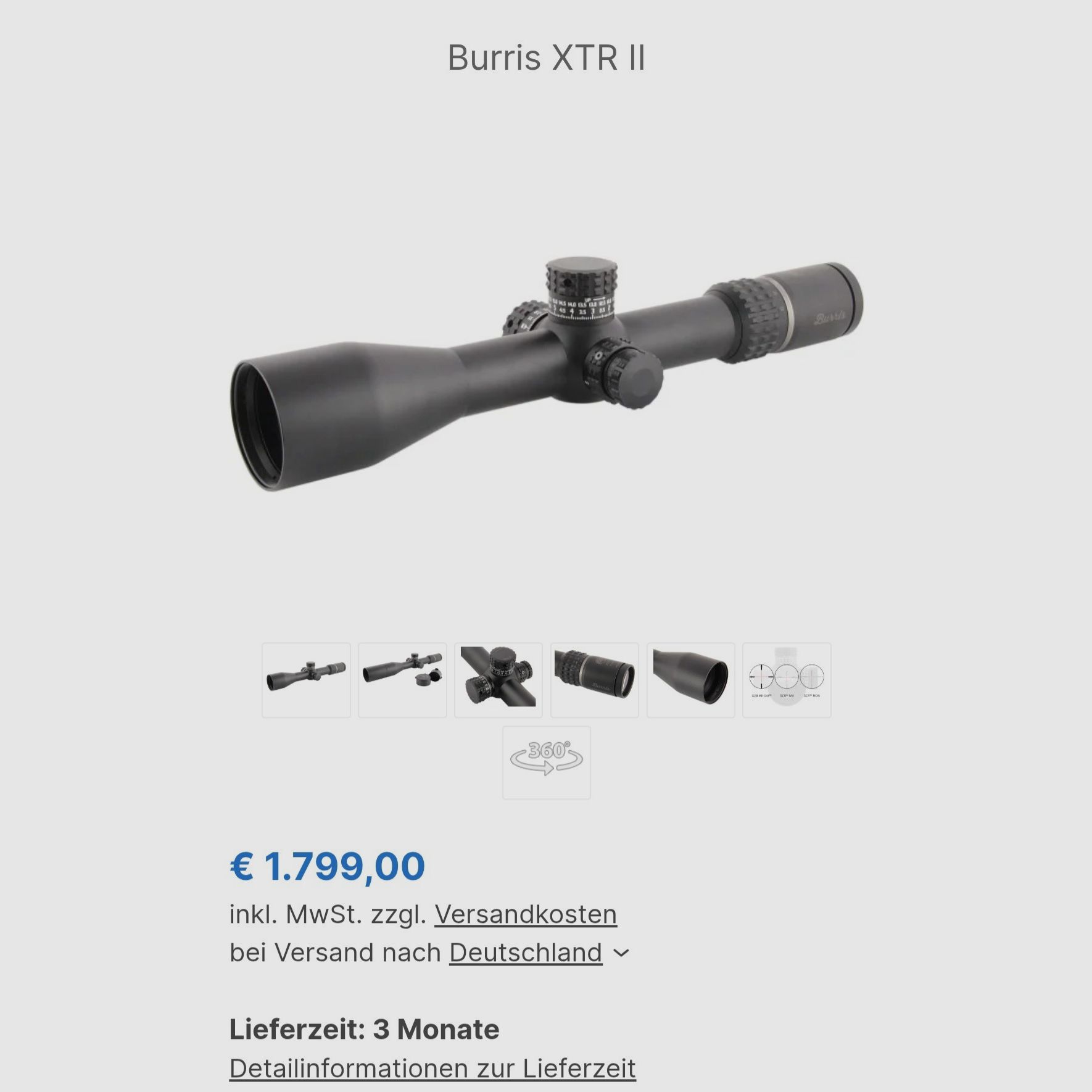 Remington 700 Police .223 Rem. Komplettpaket Long Range Burris XTR II 5-25x25 EAW