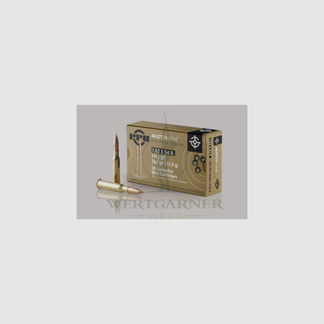 PPU 7,62X54 R 182gr FMJ Match Line 20 Stück