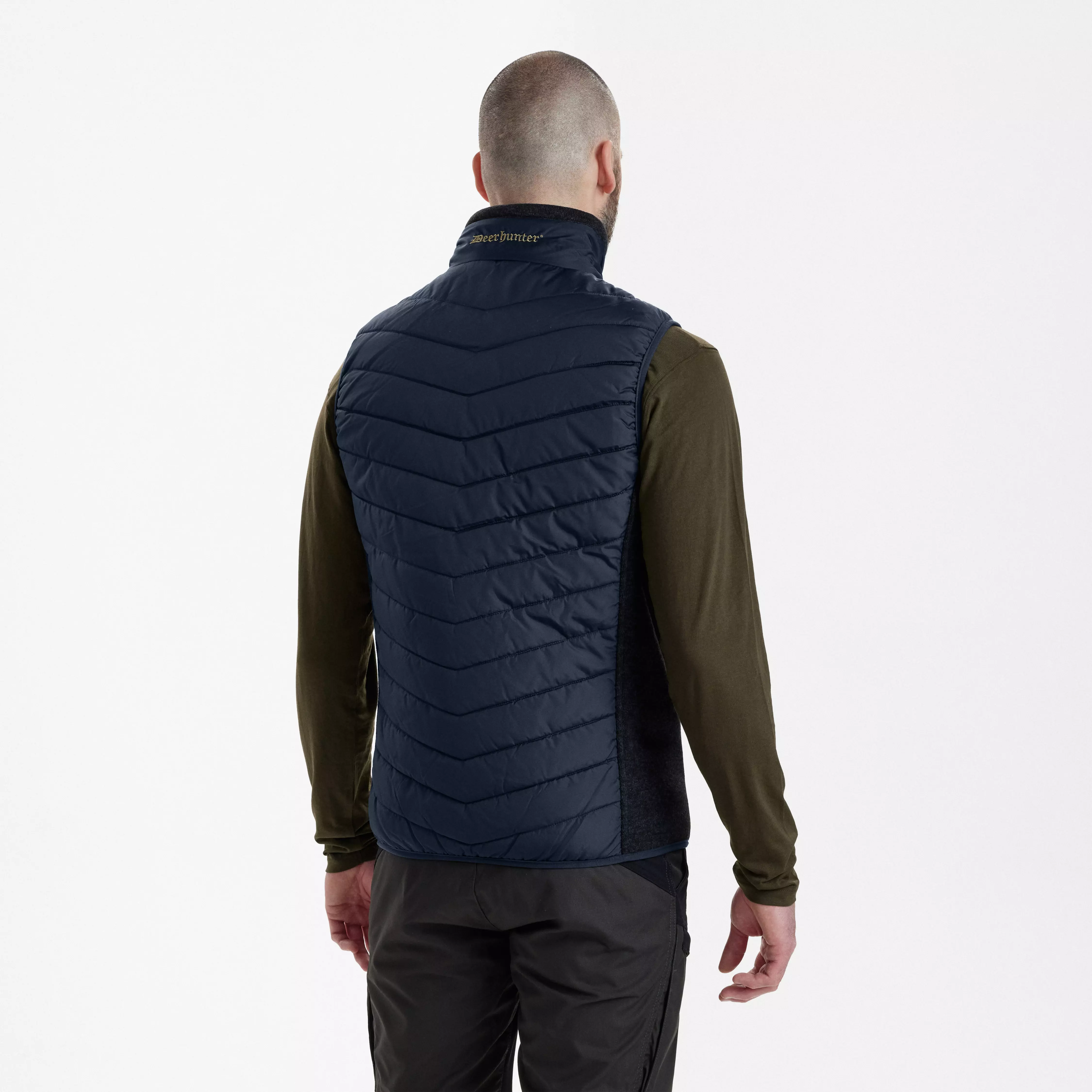 Moor gilet matelassé avec maille - Dark Blue, image 2 sur 5