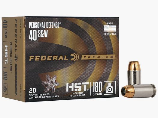 Federal Premium Personal Defense HST Law Enforcement .40 S&W 180GR JHP 50 cartridges