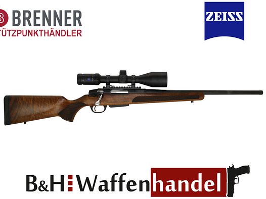 Brenner Komplettpaket:	 Brenner BR20 Nussbaum mit Zeiss V6 2.5-15x56