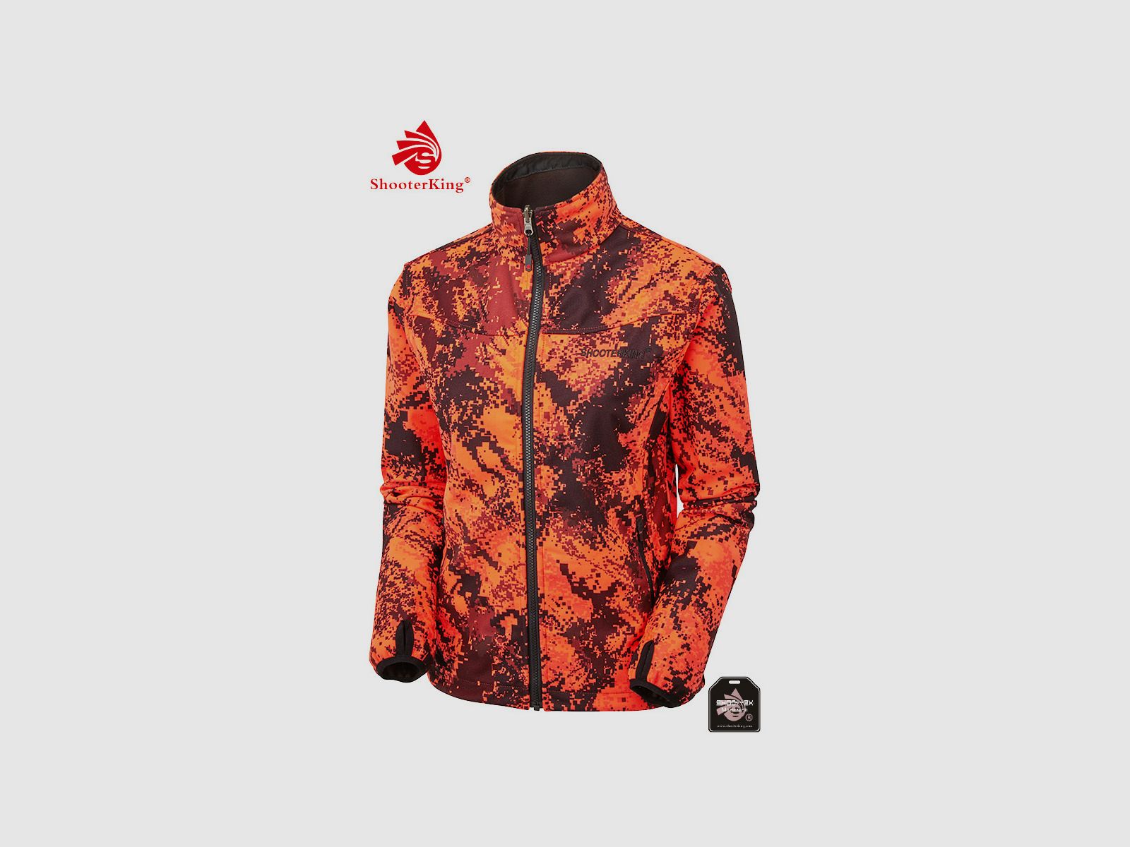 SHOOTERKING Digitex Softshell Damen Blaze Orange Braun