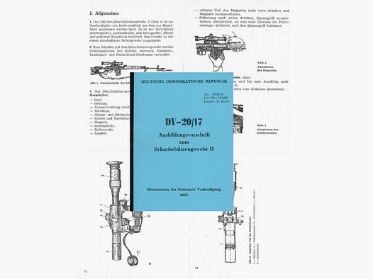 Nachdruck DDR NVA Dienstvorschrift zum Scharfschützen-Gewehr D "DRAGUNOW"