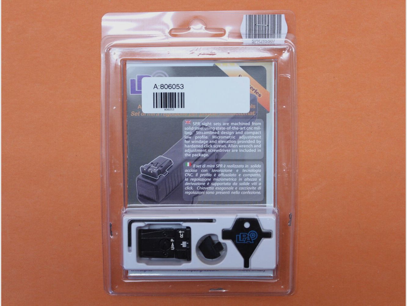 LPA. SIG Sauer: Mikrometervisier LPA schwarz/ gerillt incl. Korn (SPR28SS07) für Classic Line und SP2002.