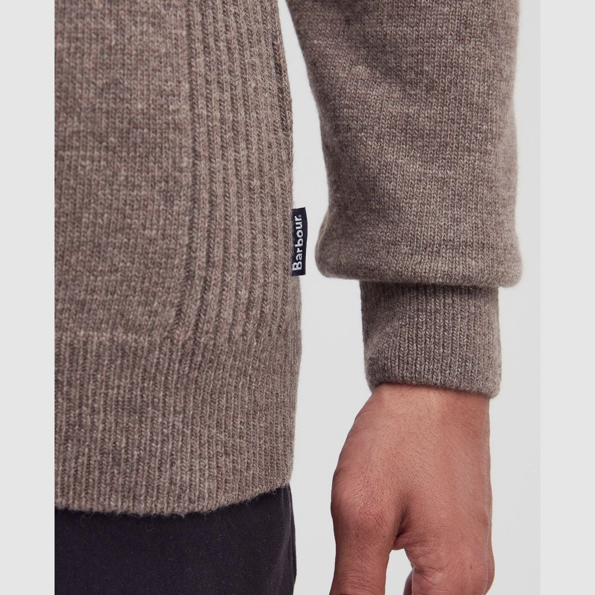 BARBOUR Holden Half Zip Sweater Military Marl