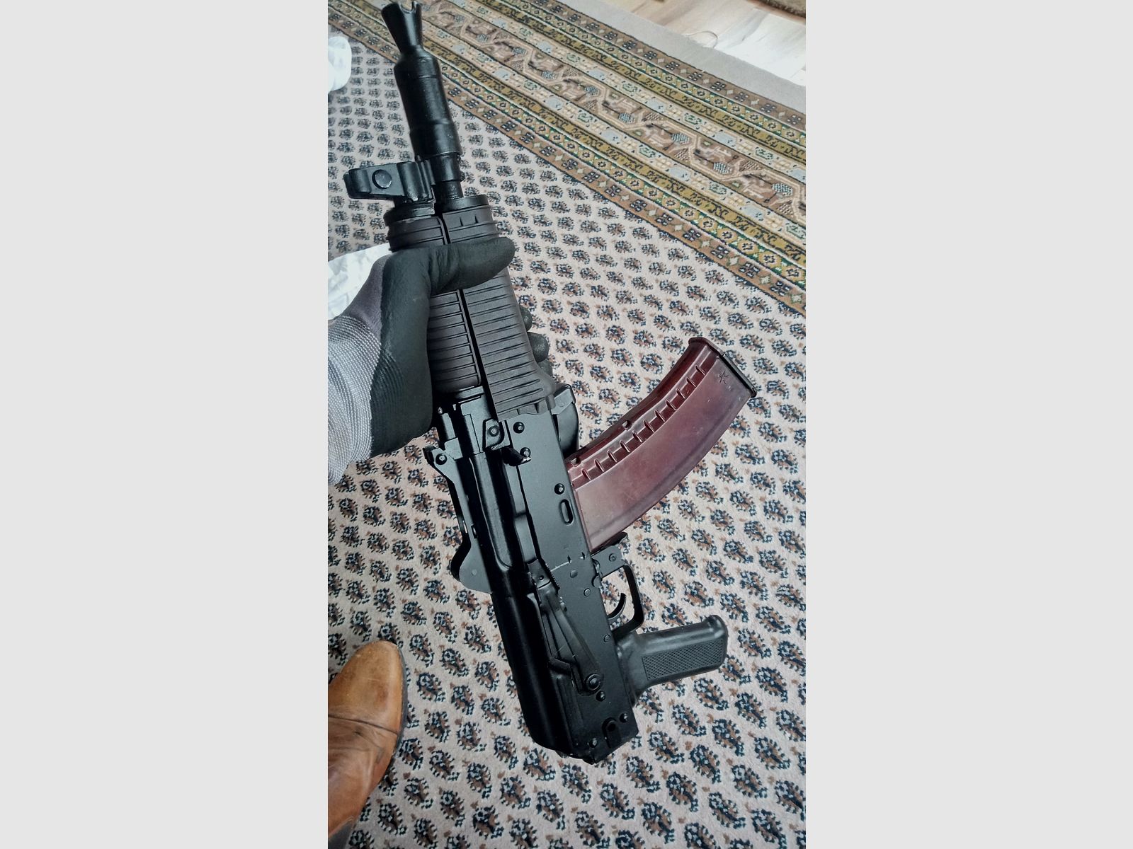 Vollstahl Co2 Yunker AKS-74u Deko von MWM Gillmann mit echten Teilen wahlweise mit Plum   // AKSU Krinkov / russ-guns-de / 4,5mm BB