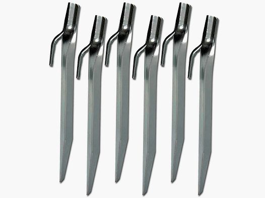 Highlander Highlander Płaskie Stalowe Haki 18 cm 6 Pack