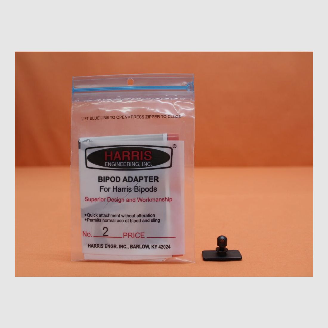 Harris Harris Adapter No.2: Riemenöse 9mm M5 mit rechteckiger gerader Platte