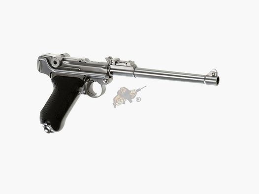 WE P08 "Ari-08" GBB in metallo completo argento -F-