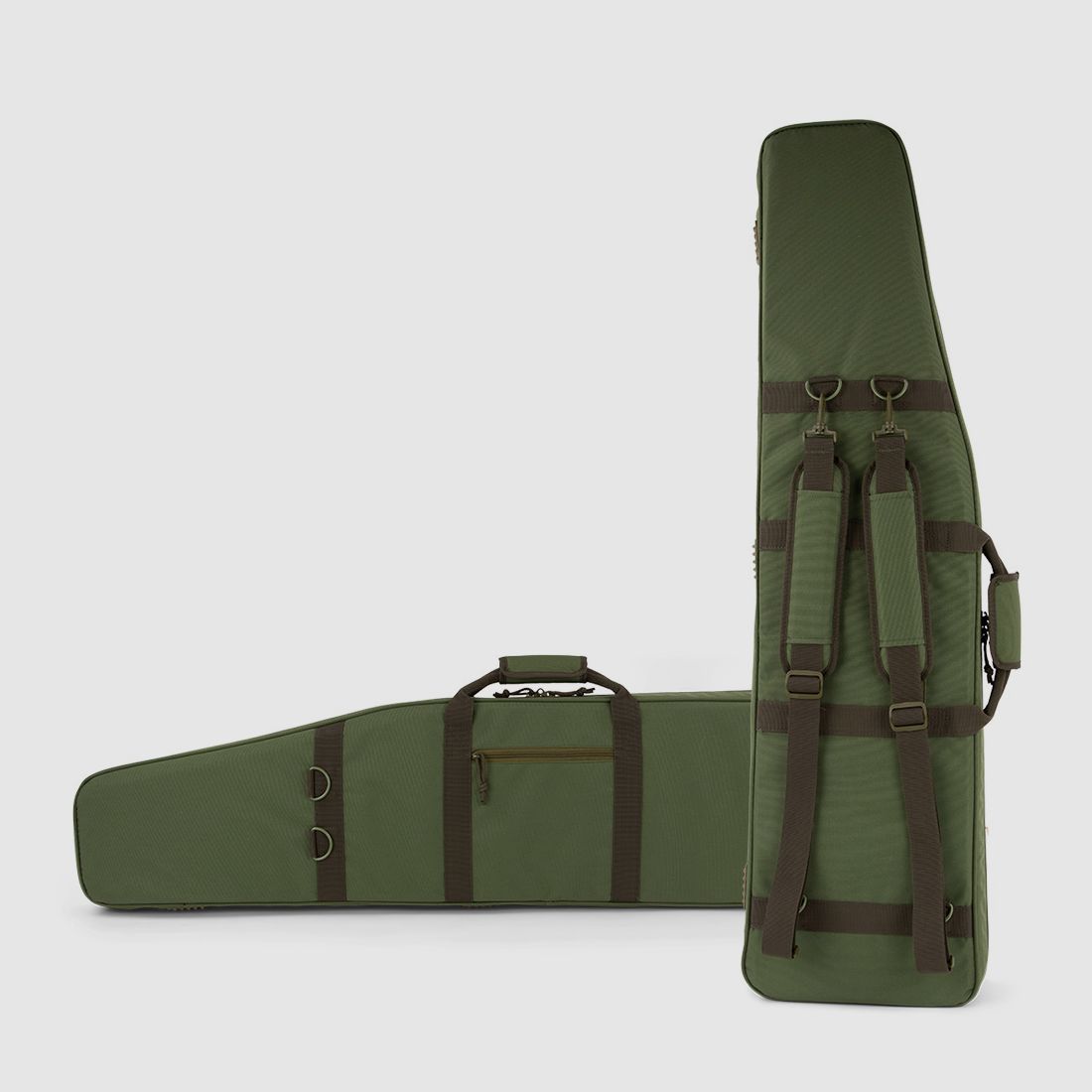 Bolsa de armas de invierno W4 110 cm - repelente al agua, bloqueable, correas de mochila desmontables (Forest)