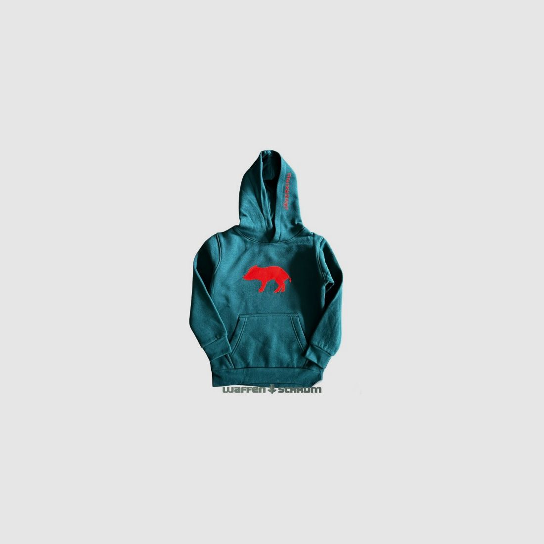 Hoodie Jägerkind Frischling  Waldgrün/Neonorange