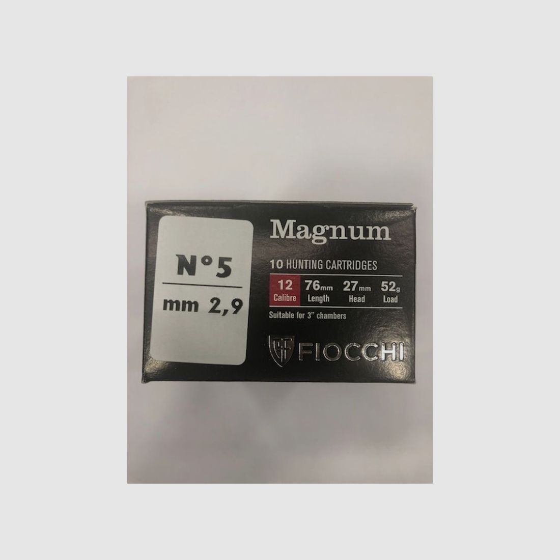 FIOCCHI CARTRIDGES C12 PB 5 MAGNUM, image 1 of 2