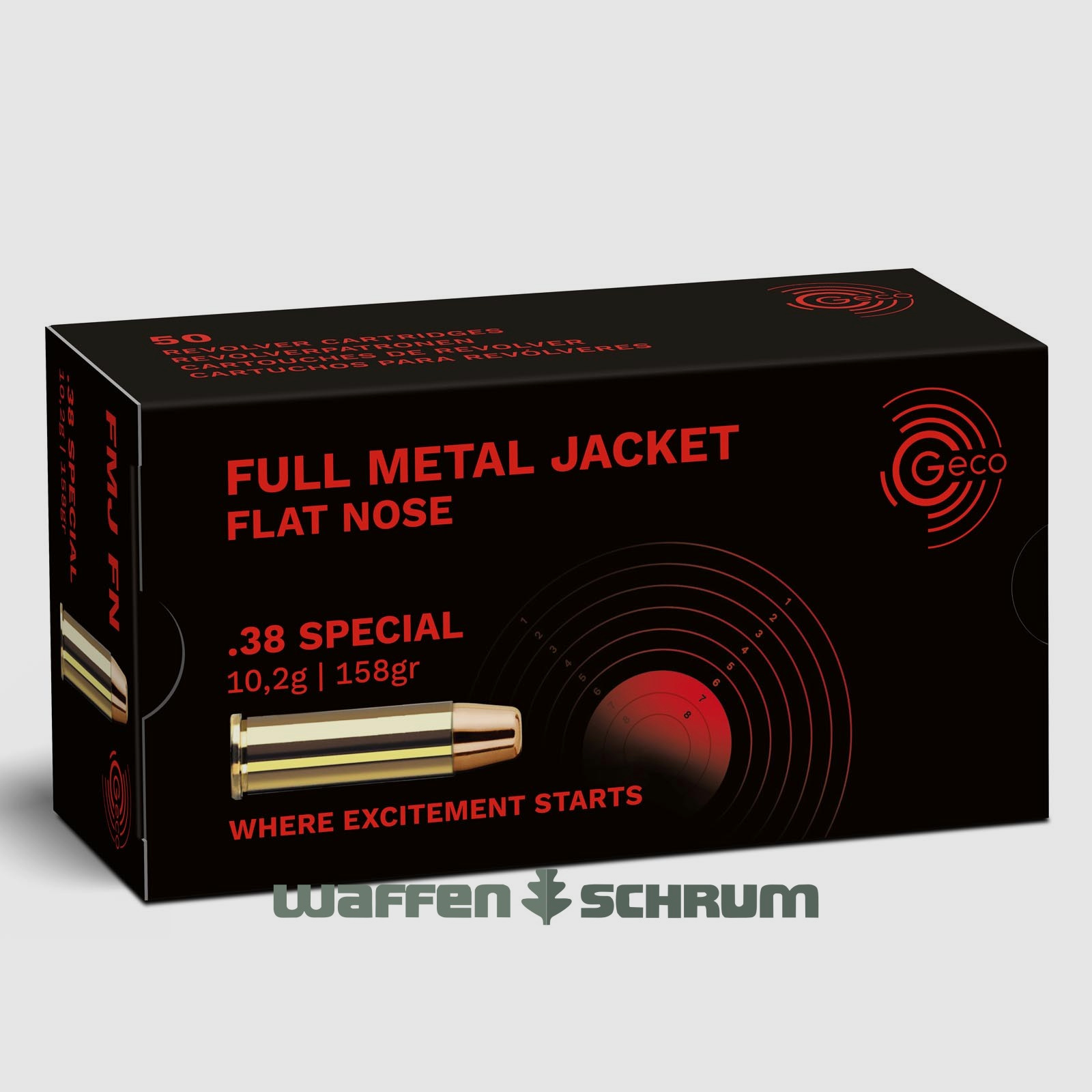 Geco Full Metal Jacket 10.2g - 158gr .38Special