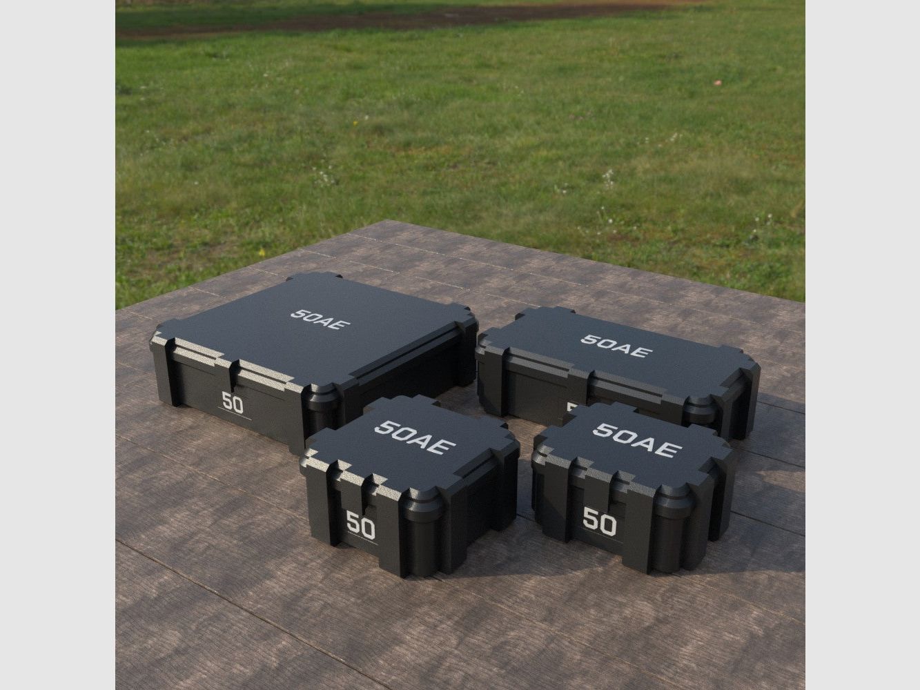 Filamelt Munitionsbox / Ammo Box .50 AE – Patronenbox ‘Klappdeckel’ – 20 / 25 / 50 / 100 Runden