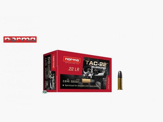 NORMA Munizioni TAC-22 subsoniche cal.22lr