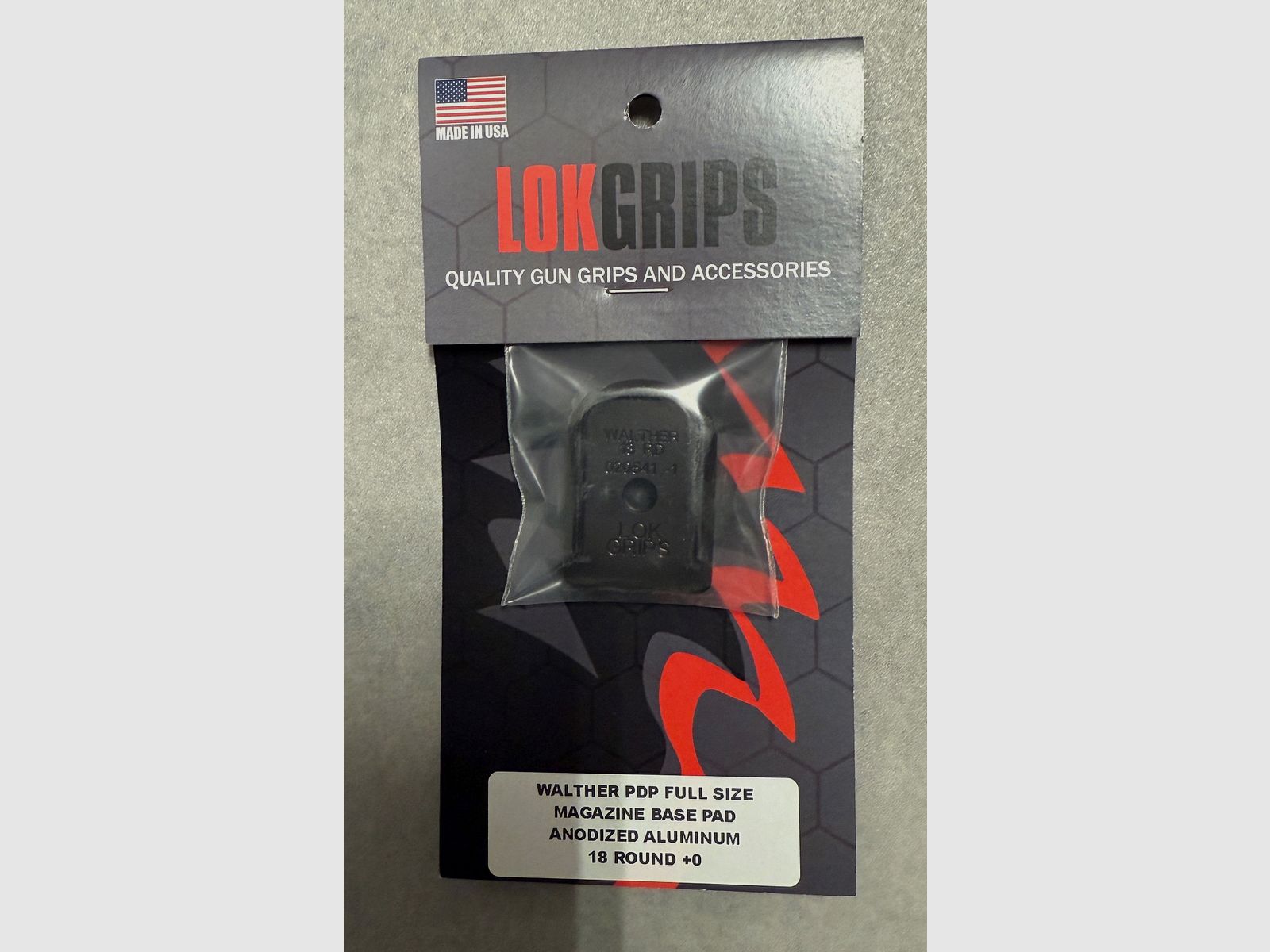 NEU Lok Grips Magazinbodem van Alu voor Walther PDP Full Size Magazine