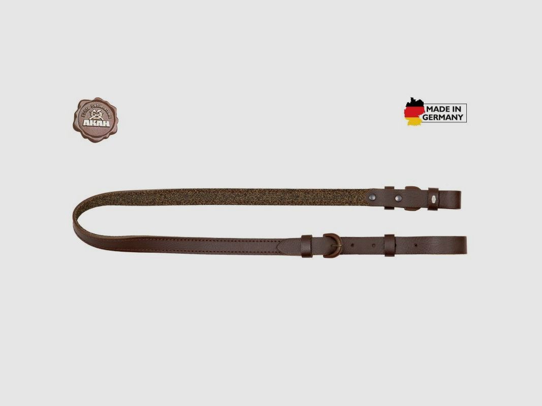 AKAH Gewehrriemen Büffelleder mit Kork-Gummi Unterlage