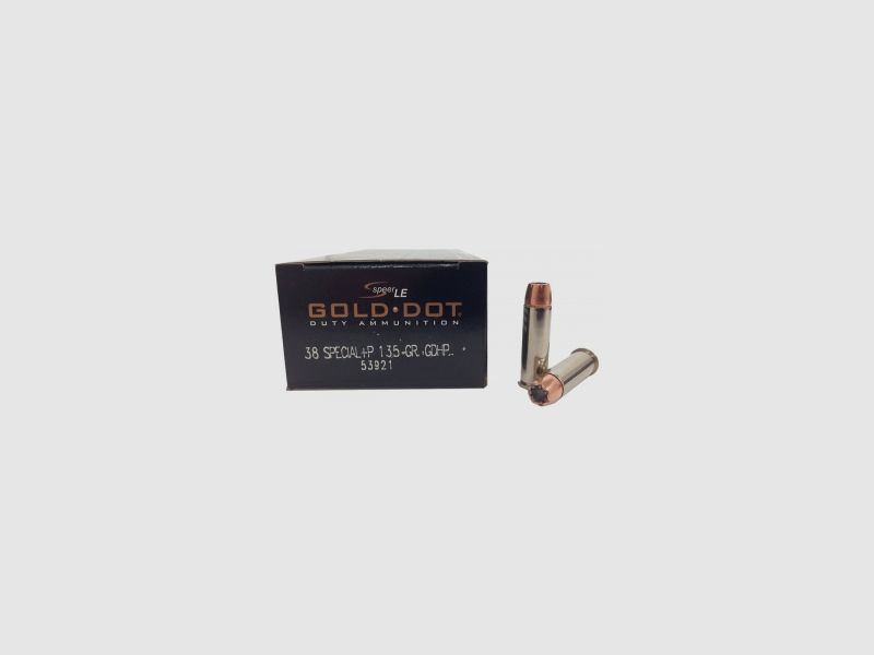 Speer Gold Dot .38 Special +P 135GR GDHP 50 Patronen