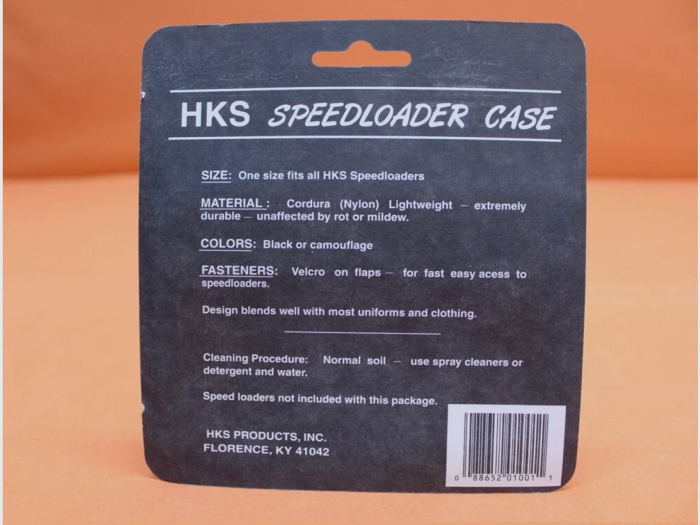 HKS. HKS Speedloader Case Cordura schwarz (für 2 Speedloader) mit Klettverschluss Gürtelbreite bis 2,25"