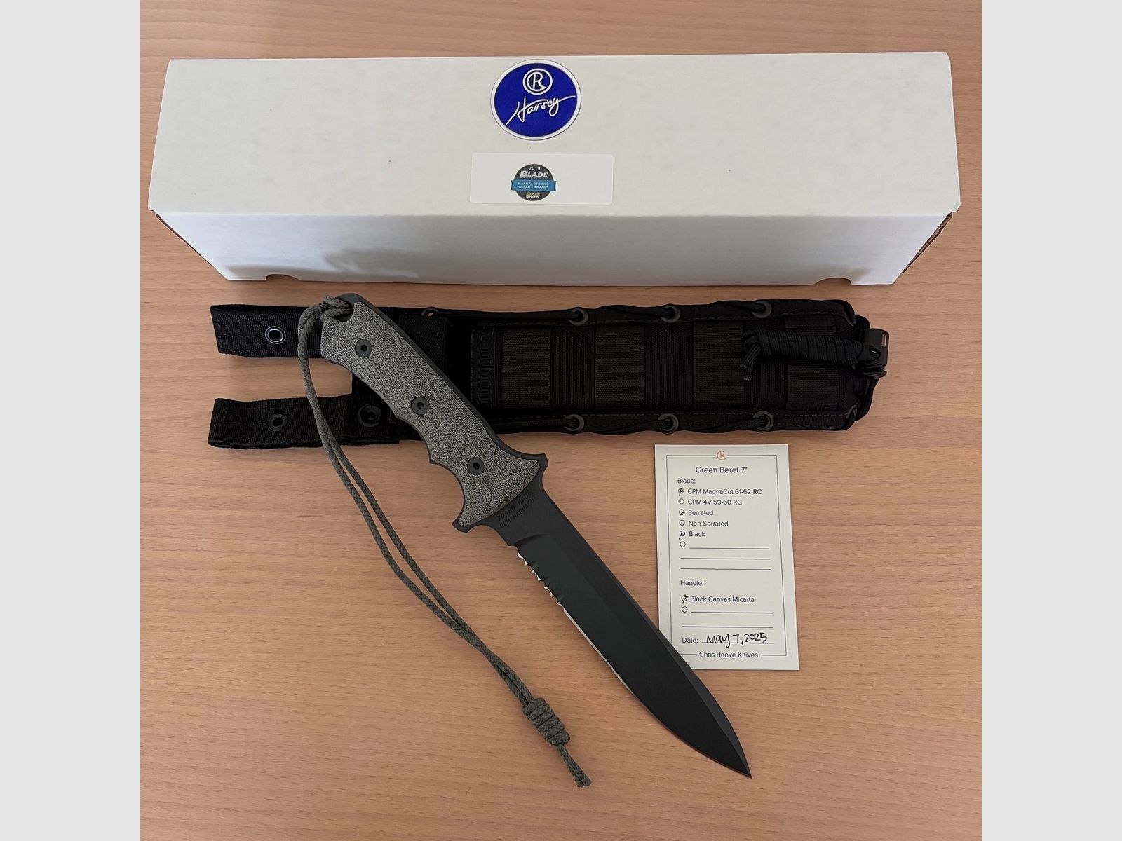 COUTEAUX CHRIS REEVE GREEN BERET partiellement dentelés (serrated)