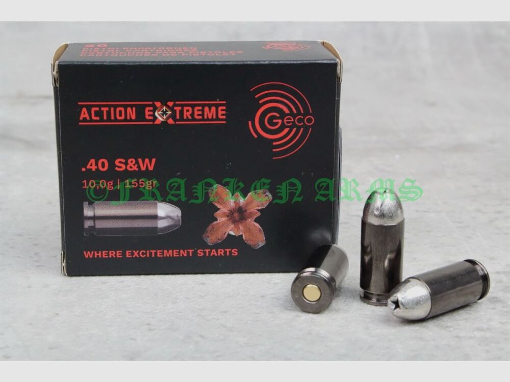 Geco .40 S&W Acción Extrema 155gr. 10,0g 20 piezas Precios por cantidad
