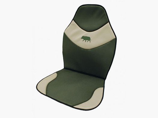 Sitzbezug khaki/beige mit gesticktem Wildschwein