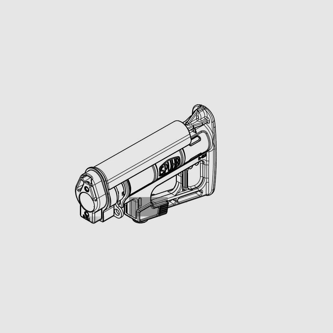 SPUHR G3 / HK41 Hinterschaft , Längenverstellbar mit Wangenauflage SAR M41 / MKE T41 / XR41 / BWT3D