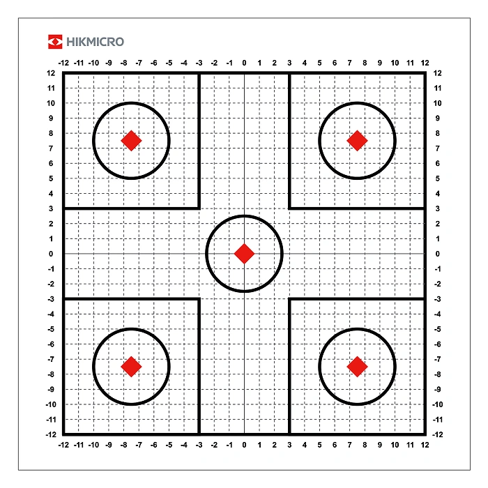 Naklejka termiczna tarcza do przystrzeliwania termowizji HIKMICRO by HIKVISION 30x30 cm 10 szt.