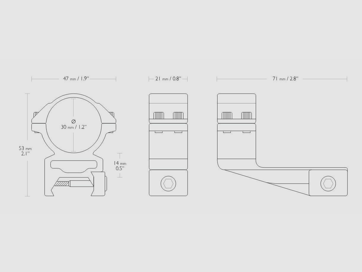 HAWKE 22127 Anillo de extensión montajes 30mm Weaver alto 2 piezas
