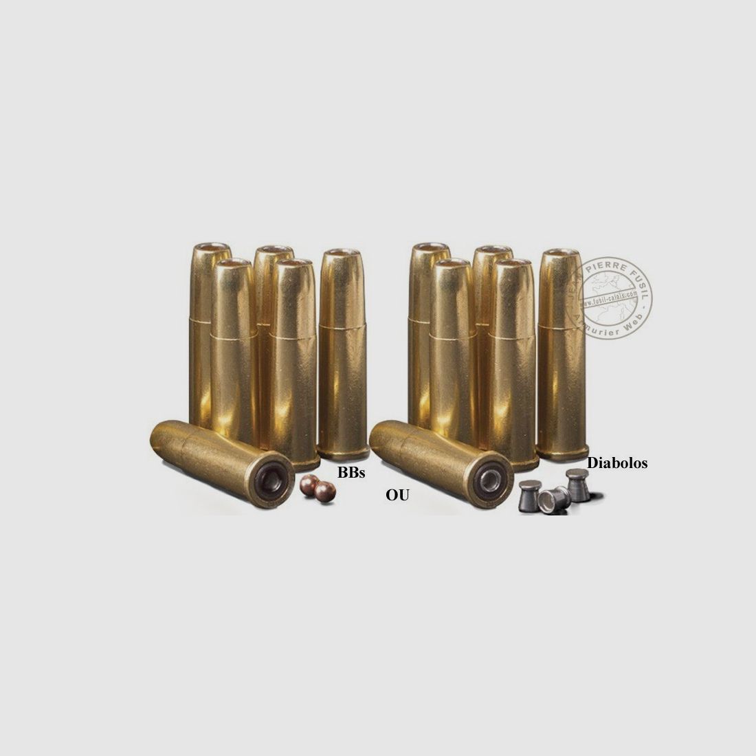 CROSMAN - Set di 6 bossoli per revolver a pallini 4,5mm CO2, immagine 3 di 3