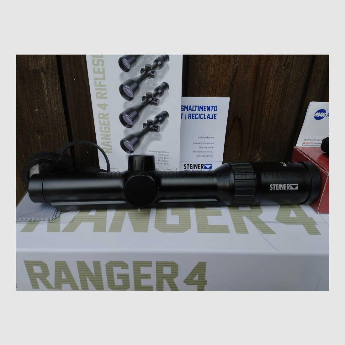 Steiner Ranger 4 1-4x24 mit ZM Schiene und Montage für Blaser R8	 Steiner Ranger 4 1-4x24 mit ZM Schiene und Montage für Blaser R8