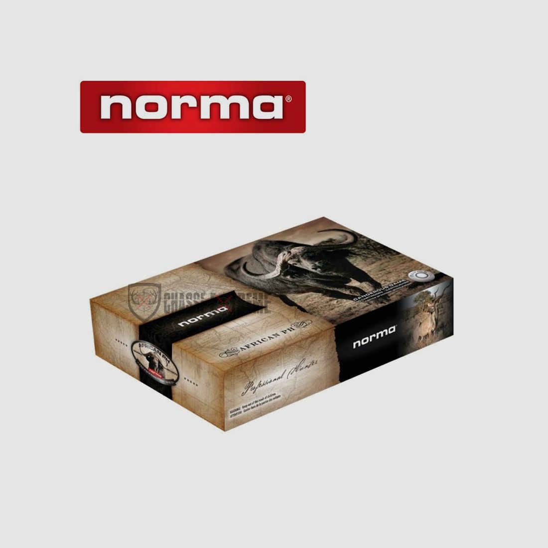 10 Munitions NORMA Woodleigh African Ph Cal 500 Jeffrey 570gr Demi-Blindé