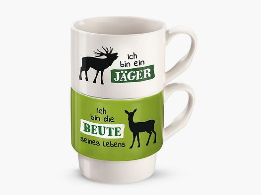 Gilde porseleinen stapelbekers 2-delig set