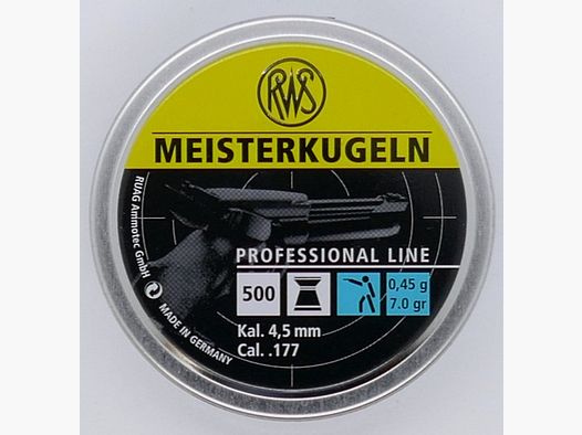 RWS Meisterkugeln Lupi 0,45 500er 4,49mm Diabolo Munition