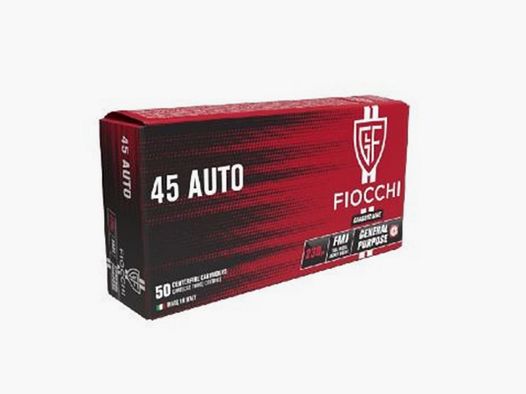 Fiocchi 45 ACP FMJ 230 gr. Munition