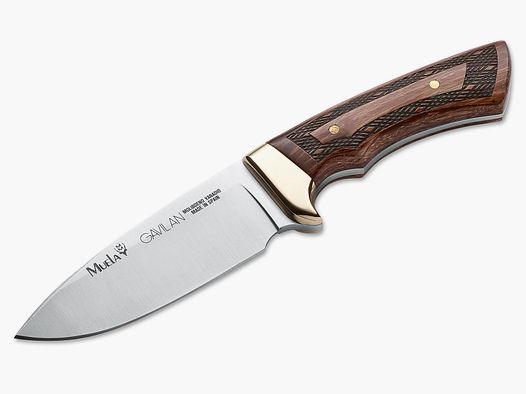 MUELA GAVILAN Vollerl Jagd-Messer,Lederscheide,Griff-Schnitzerei