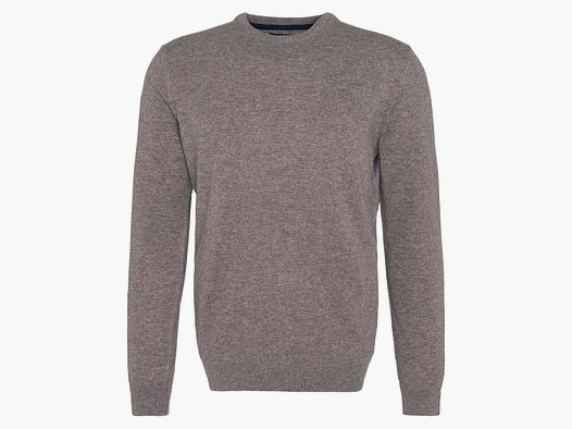 BARBOUR ESSENTIAL CREW NECK SWEATER, STONE